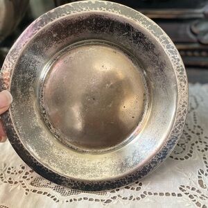 Vintage silver small bowl primitive early American decor Albert Pick